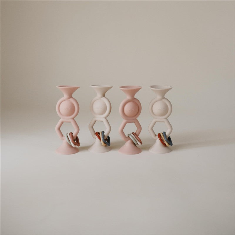 Mushie Silicone Hexapop Suction Toy - Blush Image 3