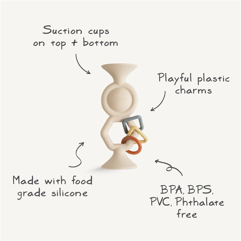 Mushie Silicone Hexapop Suction Toy - Blush Image 8