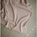 Mushie - Knitted Pointnelle Baby Blanket, Blush Image 2