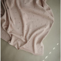 Mushie - Knitted Pointnelle Baby Blanket, Blush Image 2
