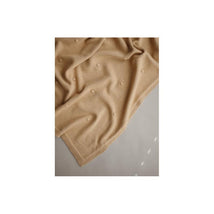 Mushie - Knitted Textured Dots Baby Blanket - Mustard Melange Image 3