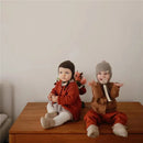 Mushie - Linen Pacifier Clip 2 Pack, Olive/Shifting Sand Image 4