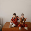 Mushie Linen Pacifier Clip 2-Pack - Olive/Shifting Sand Image 7
