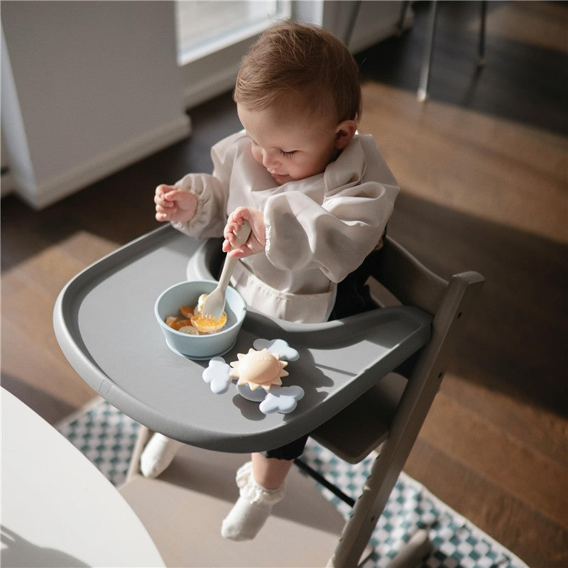 Mushie Long Sleeve Bib - Fog Image 5