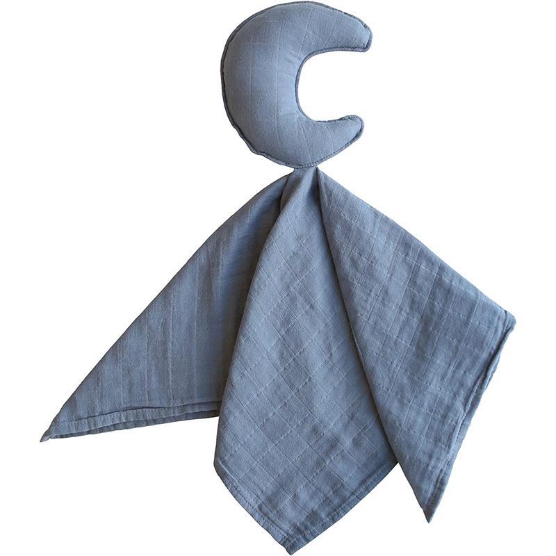 Mushie Lovely Blanket Moon Lovey - Tradewinds Blue Image 1