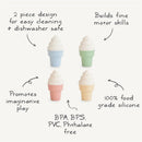 Mushie Silicone Mix and Match Ice Cream Toy 4-Pack Image 2