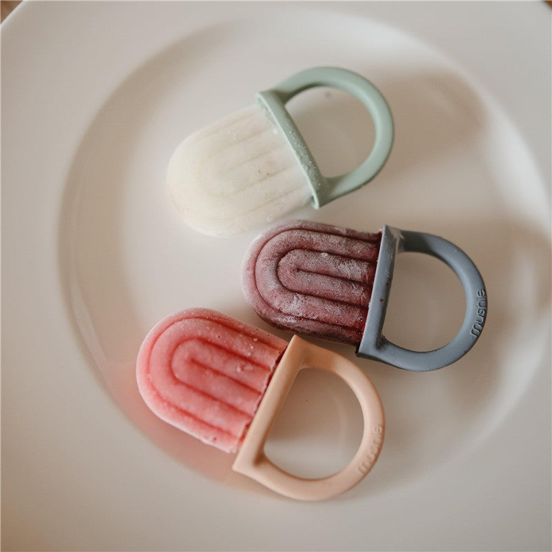 Mushie Silicone Toddler Ice Pop Tray - Cambridge Blue Image 5