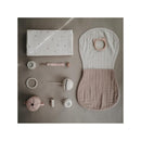Mushie - Muslin Burp Cloth Organic Cotton 2-Pack - Blush/Fog Image 2