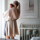 Mushie Organic Cotton Muslin Burp Cloths 2-Pack - Natural/Fog Image 4