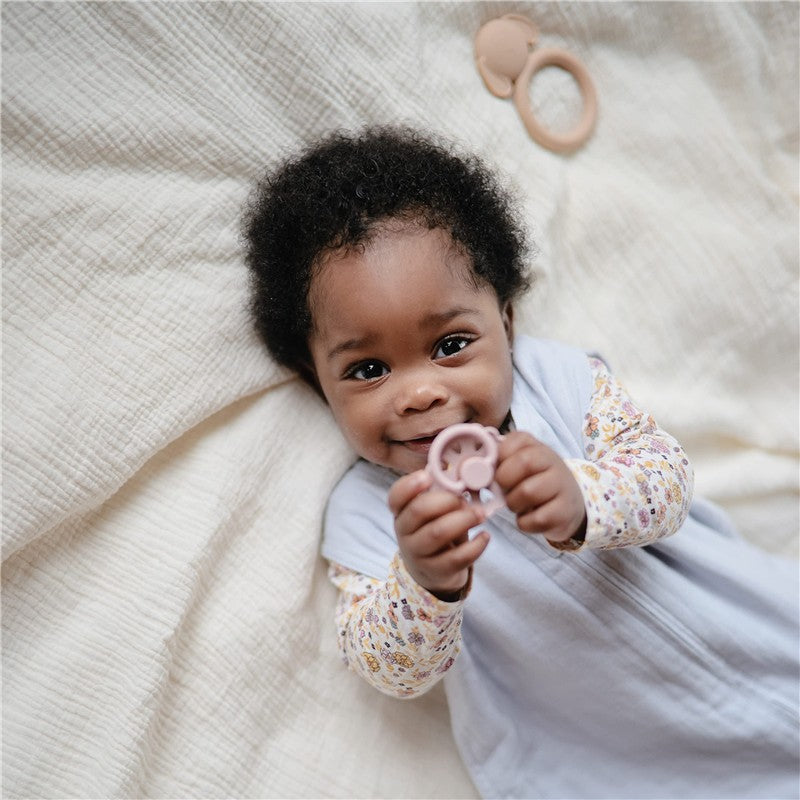 Mushie Muslin Sleep Bag - Baby Blue Image 3