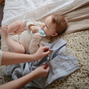 Mushie Muslin Sleep Bag - Baby Blue Image 5