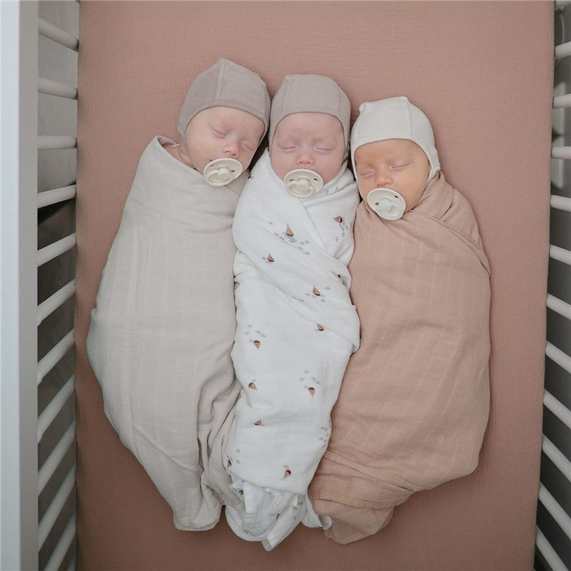 Mushie Muslin Swaddle Blanket - Blush Image 3