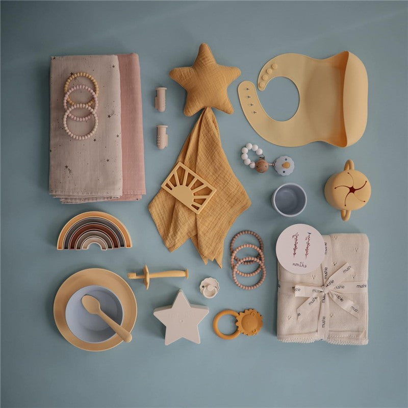 Mushie Muslin Swaddle Blanket - Blush Image 5