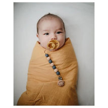 Mushie - Muslin Swaddle Blanket - Fall Yellow Image 2