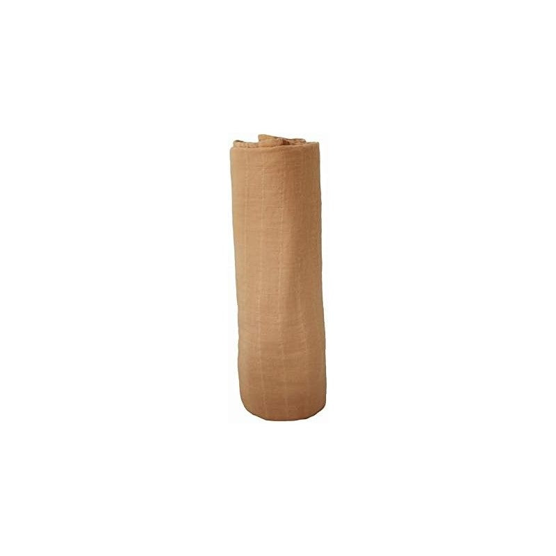 Mushie Organic Cotton Muslin Swaddle Blanket - Fall Yellow Image 5