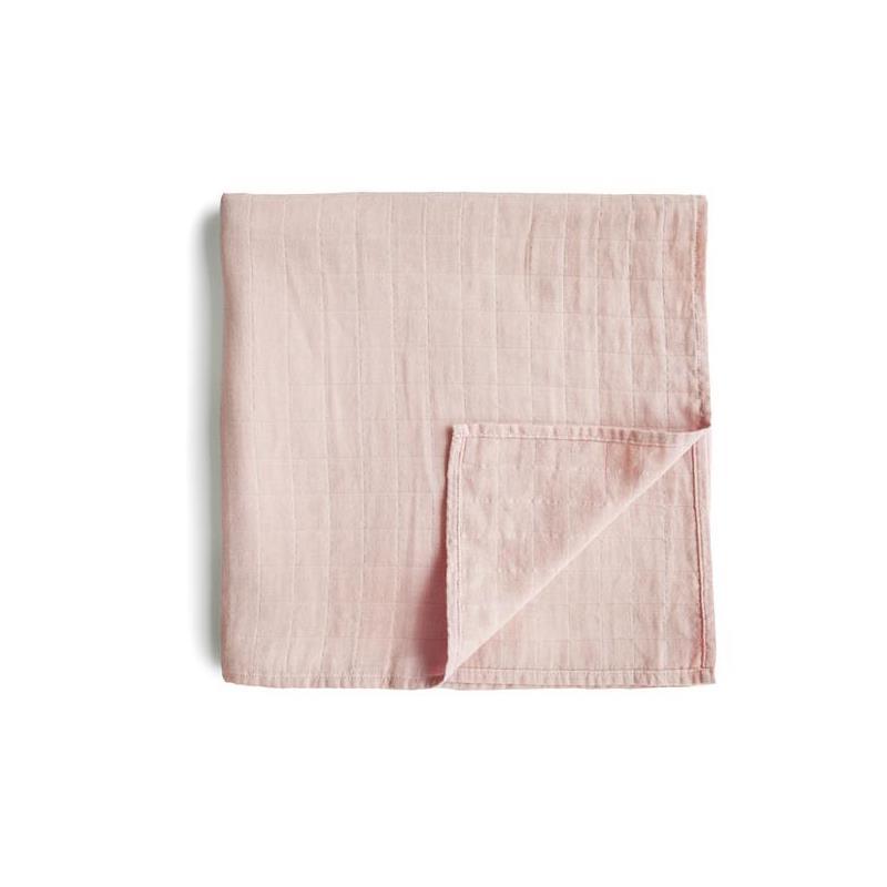 Mushie - Muslin Swaddle Blanket - Rose Vanila Image 1