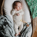 Mushie Organic Cotton Muslin Swaddle Blanket - Soft Mauve Image 5