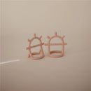 Mushie Silicone No-Drop Sensory Teether - Blush Image 3