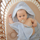 Mushie Hooded Towel - Baby Blue Image 4