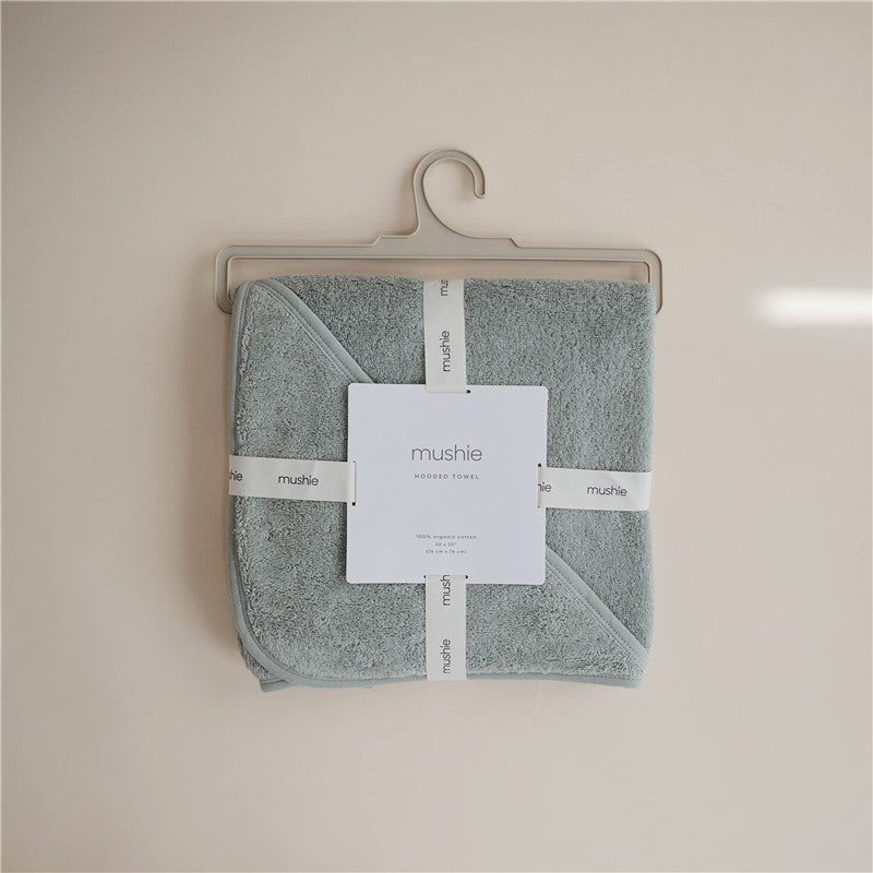 Mushie Hooded Towel - Moss Image 4
