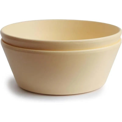 Mushie - Round Bowl Dinnerware Set, Pale Daffodil Image 1