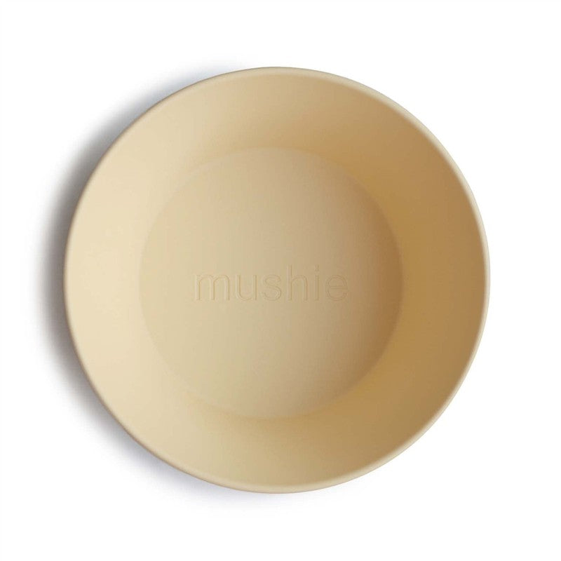 Mushie Silicone Round Bowl Dinnerware Set - Pale Daffodil Image 2
