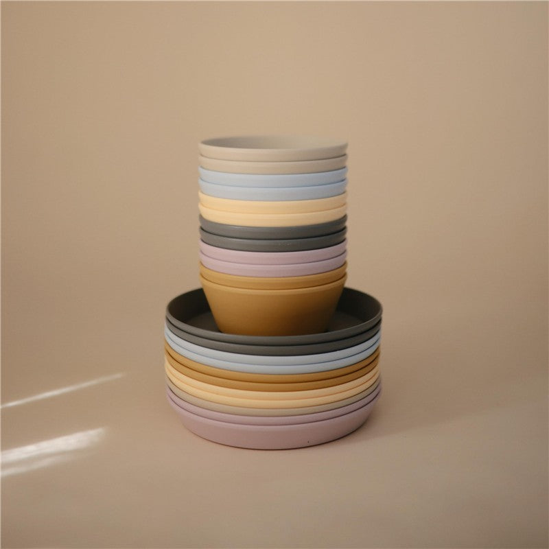 Mushie Silicone Round Bowl Dinnerware Set - Pale Daffodil Image 7