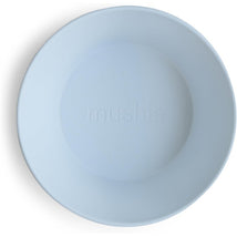 Mushie Silicone Round Bowl Dinnerware Set - Powder Blue Image 2