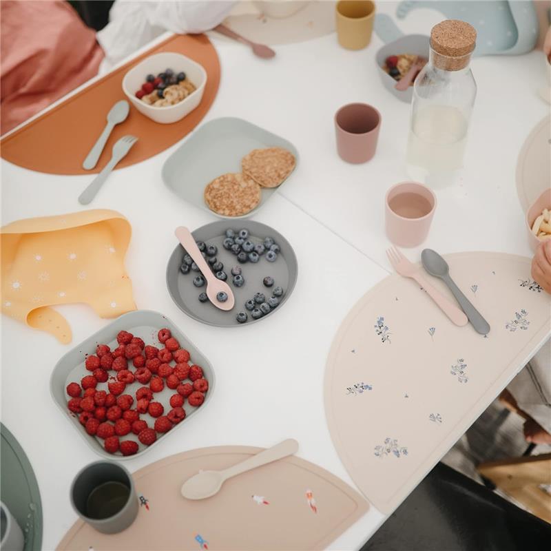 Mushie - Round Bowl Dinnerware Set, Powder Blue Image 5