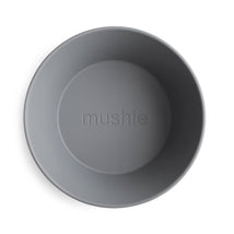 Mushie Silicone Round Bowl Dinnerware Set 2 Pack - Smoke Image 2