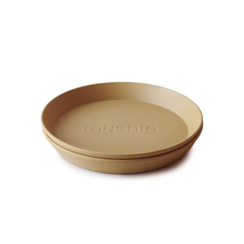 Mushie - Round Dinnerware Plates Set Of 2 (Mustard) Image 1