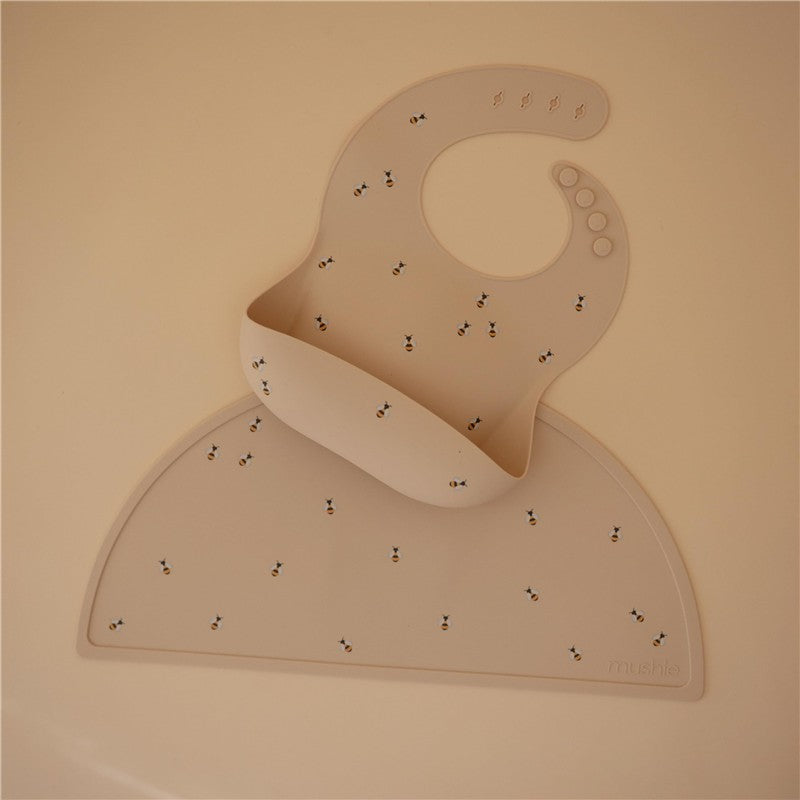Mushie Silicone Baby Bib - Bees Image 2