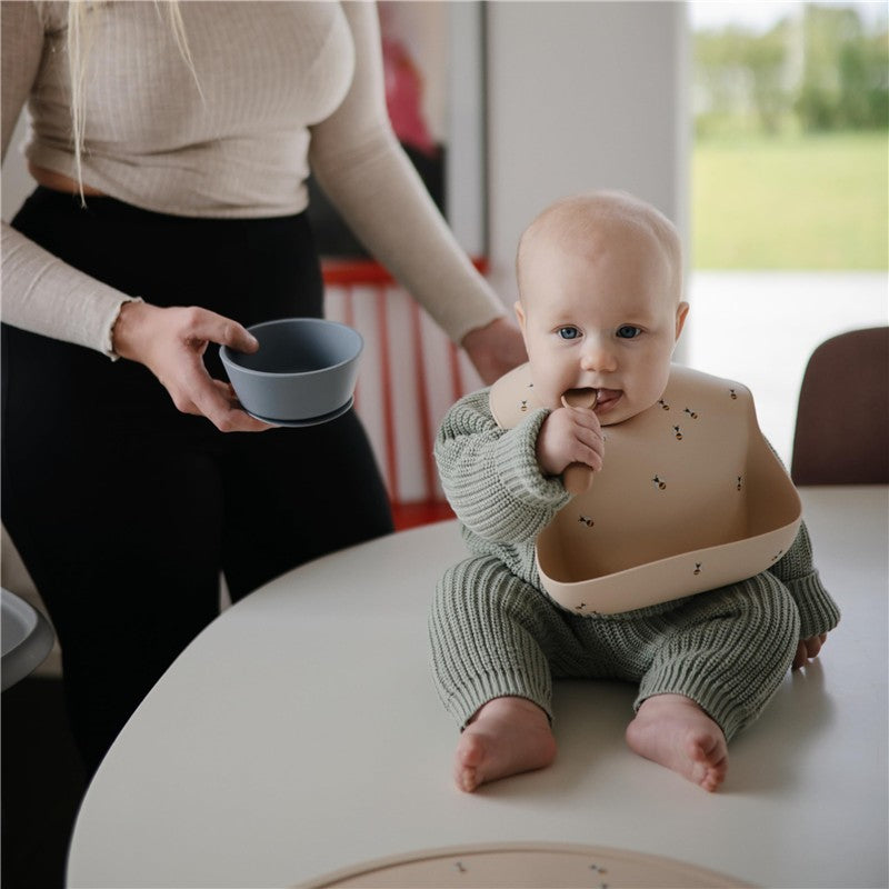 Mushie Silicone Baby Bib - Bees Image 3