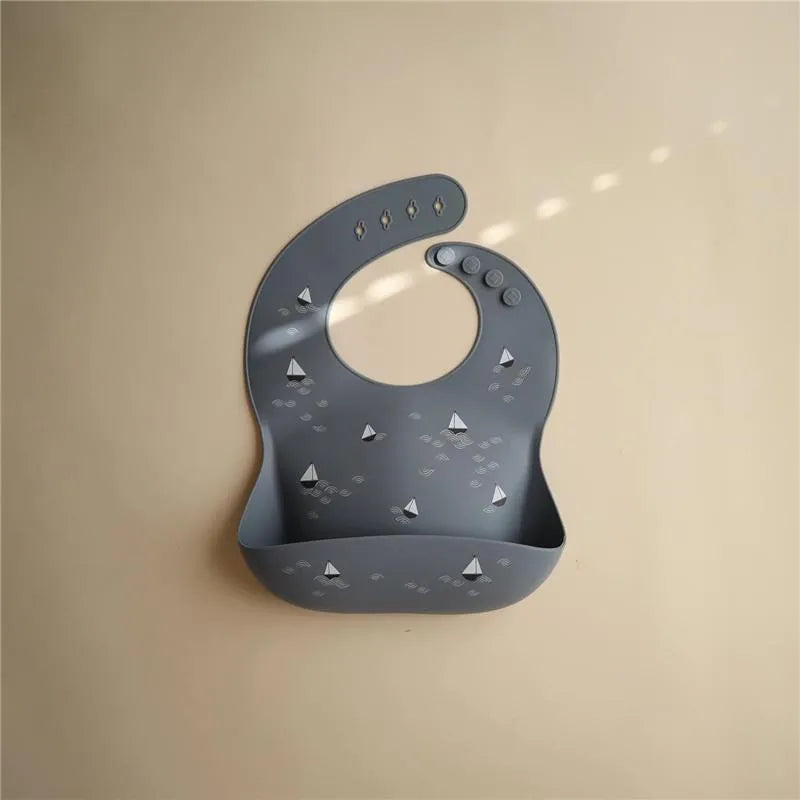 Mushie - Silicone Baby Bib, Boats Image 2