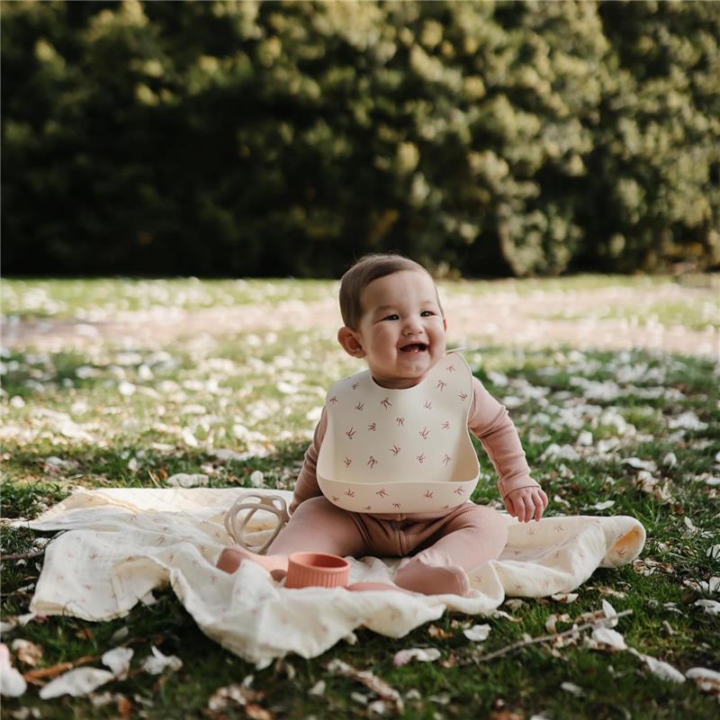 Mushie - Silicone Baby Bib, Bows Image 4