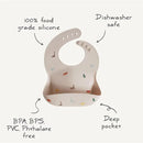 Mushie - Silicone Baby Bib, Dinosaurs Image 7