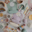 Mushie Silicone Baby Bib - Pale Mauve Image 5
