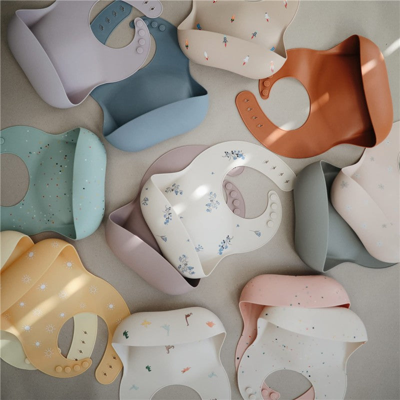 Mushie Silicone Baby Bib - Planets Image 8