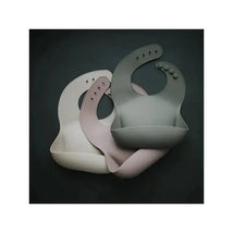 Mushie - Silicone Baby Bib - Silver Sage Image 2