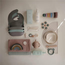 Mushie Silicone Baby Bib - Silver Sage Image 5