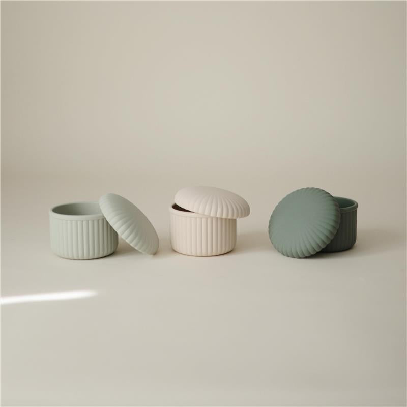 Mushie - Silicone Baby Food Containers Green Combo Image 2