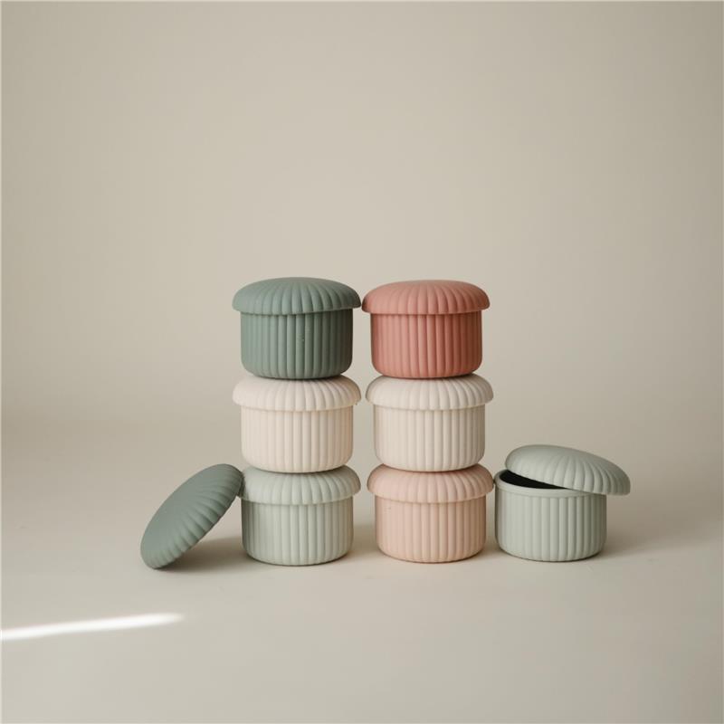 Mushie - Silicone Baby Food Containers Pink Combo Image 3