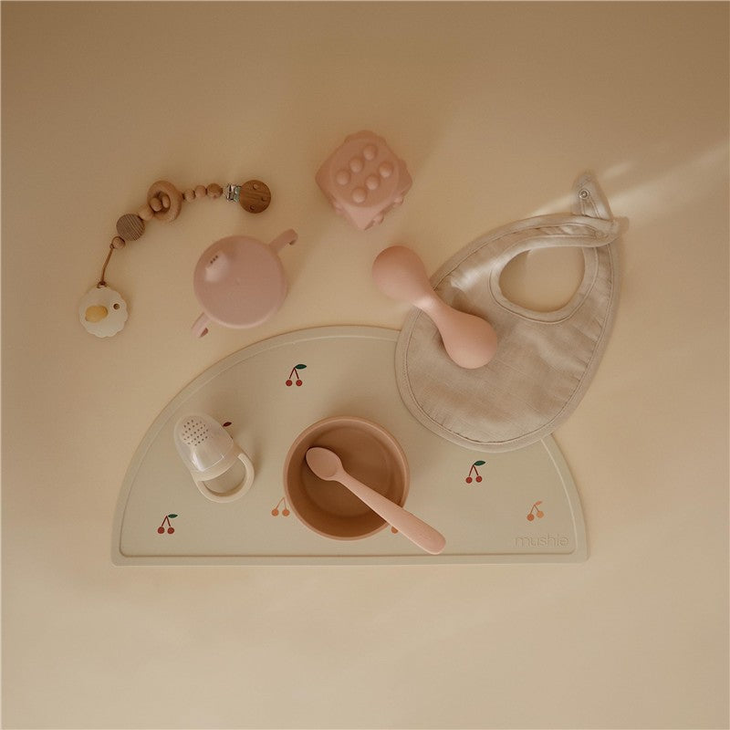 Mushie Silicone Baby Rattle Toy - Blush Image 5