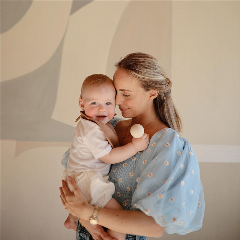 Mushie Silicone Baby Rattle Toy - Natural Image 4