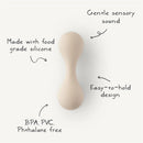 Mushie Silicone Baby Rattle Toy - Natural Image 9