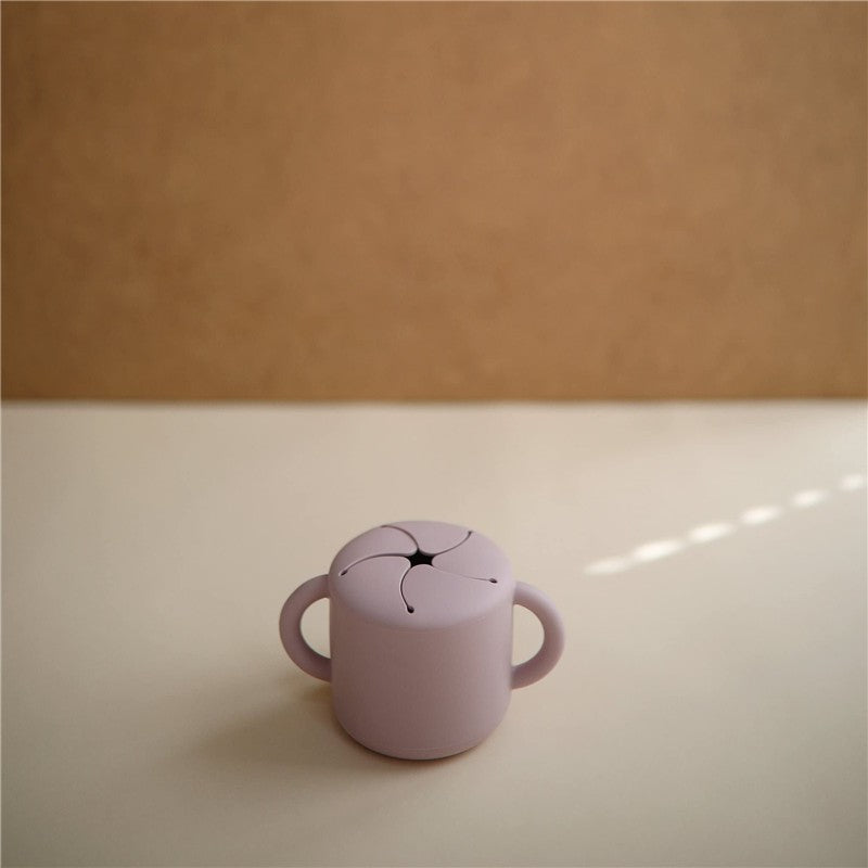 Mushie Silicone Snack Cup - Soft Lilac Image 3