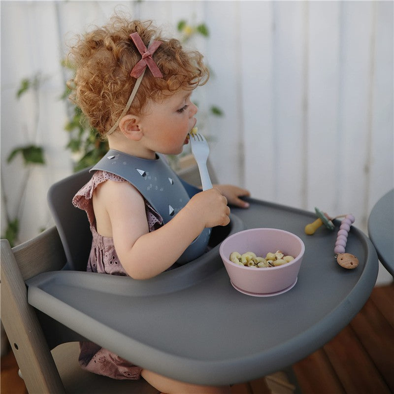 Mushie Silicone Suction Bowl - Soft Lilac Image 4