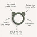 Mushie Silicone Bear Teether - Natural Image 9