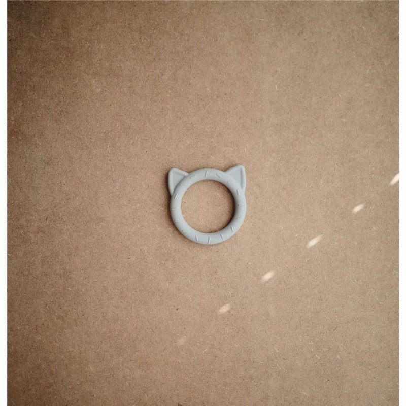 Mushie Silicone Cat Teether - Stone Image 2