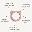Mushie Silicone Cat Teether - Stone Image 8